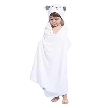 HIPHOP PANDA Hooded Towel for Kids - Viscose Derived from, 30 X 50 INCH Large Size for 3-10 Yrs - Pr...