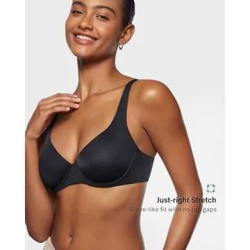 INLYRIC Women's Mesh Balconette Bra Sexy Demi Supportive Comfortable Seamless Underwire Unlined Sheer Bras Black - Sheer 34E