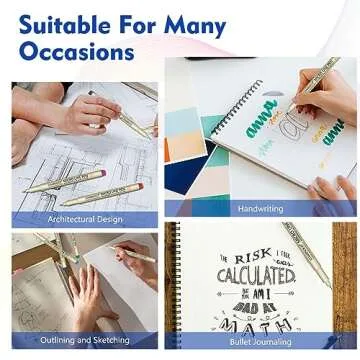 CHARSOCO Micro Pen Set with 24 Colors for Artists