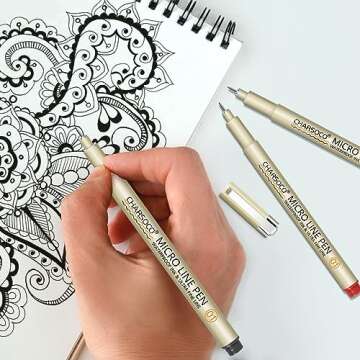 CHARSOCO Micro Pen Set with 24 Colors for Artists