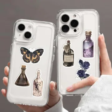 Vintage Apothecary Stickers - 100 Pcs Gothic Dark Designs