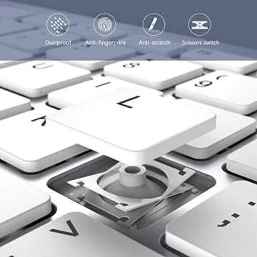 Small Wireless Keyboard Mouse Combo, seenda Ultra Thin Compact Rechargeable Wireless Keyboard with Silent Mouse Low Profile Keys for Windows 7/8/10/11/11 Pro Laptop Computer, Silver White