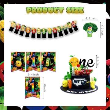 Dancing Fruit 1st Birthday Decorations for Celebrations