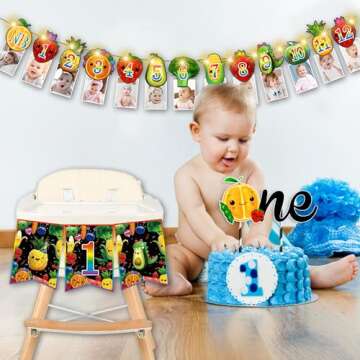 Dancing Fruit 1st Birthday Decorations for Celebrations