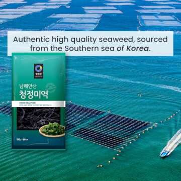 Chung Jung One O'Food Dried Seaweed, Korean Miyeok Baby Wakame Cut Flakes for Miyeokguk Miso Soup Se...