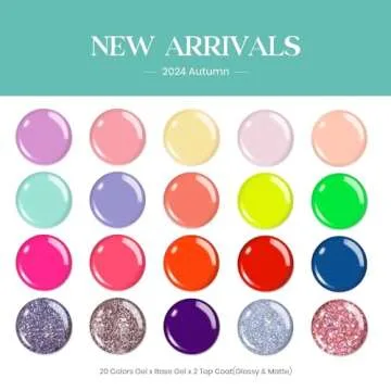 Beetles 23Pcs Gel Nail Polish Kit with Glossy Matte Top Coat and Base Coat Girls Night Collection Wh...