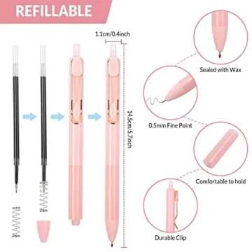 SKYDUE Gel Pens - Smooth Writing 0.5mm Fine Point Pens