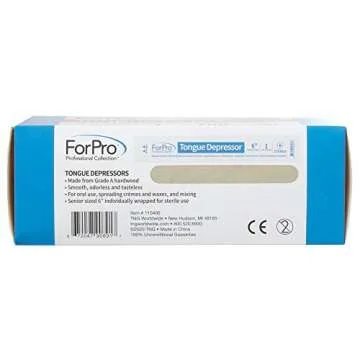 ForPro Professional Collection Senior Tongue Depressors, Large Wax Applicator Sticks, 6" Senior Sized, Sterile, Individually-Wrapped, 100-Count"
