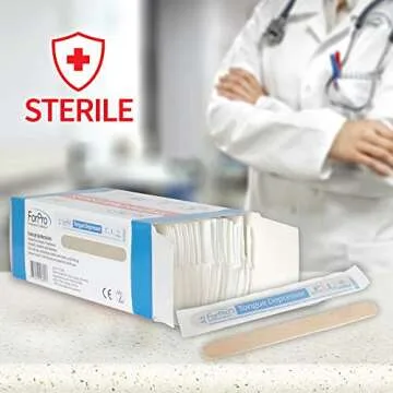 ForPro Professional Collection Senior Tongue Depressors, Large Wax Applicator Sticks, 6" Senior Sized, Sterile, Individually-Wrapped, 100-Count"