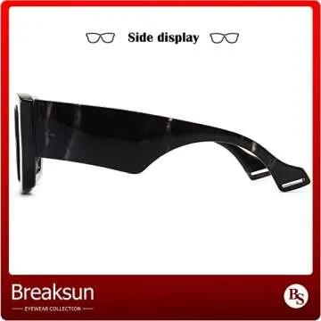 Breaksun Oversized Square Blue Light Glasses for Everyone