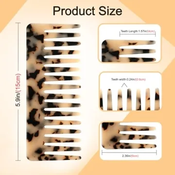 TaShow Hair Detangling Comb 2 Pack for Wet & Dry Hair