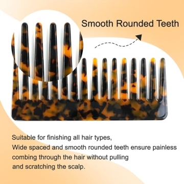 TaShow Hair Detangling Comb 2 Pack for Wet & Dry Hair