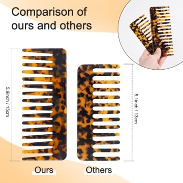 TaShow Hair Detangling Comb 2 Pack for Wet & Dry Hair