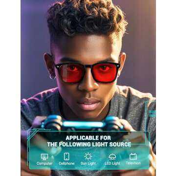 TIJN Sleep Glasses - 99.9% Blue Light Blocking Red Lens
