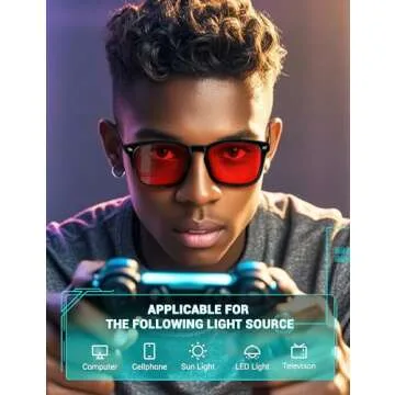 TIJN Sleep Glasses - 99.9% Blue Light Blocking Red Lens
