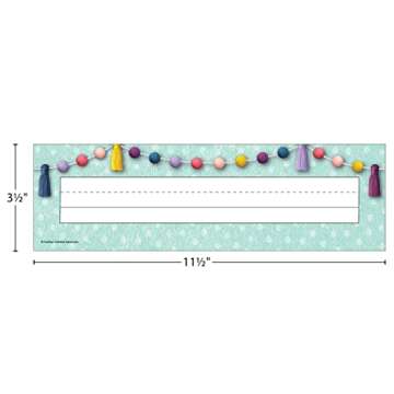 Teacher Created Resources Oh Happy Day Flat Name Plates (TCR9058), 3-1/2" x 11-1/2"