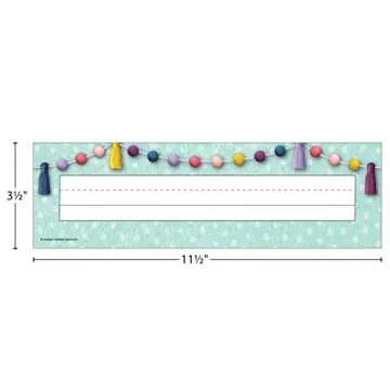 Teacher Created Resources Oh Happy Day Flat Name Plates (TCR9058), 3-1/2" x 11-1/2"
