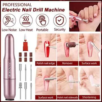 Morovan Dip Powder Nail Kit - 18 Colors Dip powder nail kit with drill Nail Dipping Powder Set Dip Nail Powder Starter Kit Dipping Powder for Beginners or Professional DIY at Home