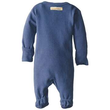 L'ovedbaby Unisex-Baby Organic Cotton Footed Overall, Slate, 0/3 Months