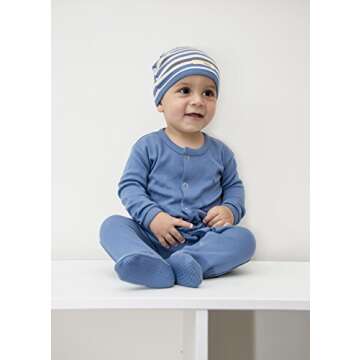 L'ovedbaby Unisex-Baby Organic Cotton Footed Overall, Slate, 0/3 Months