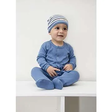 L'ovedbaby Unisex-Baby Organic Cotton Footed Overall, Slate, 0/3 Months