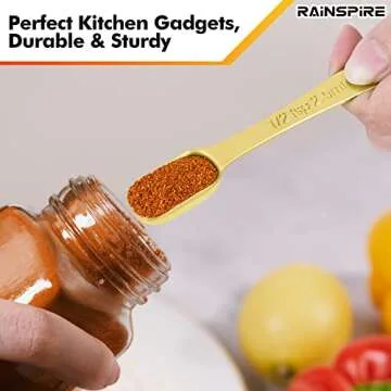 Rainspire Stainless Steel Measuring Spoons Set of 7 with Leveler
