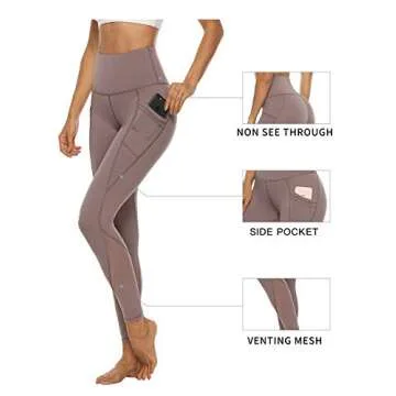 PERSIT High Waisted Yoga Pants with Pockets - Leggings for Women