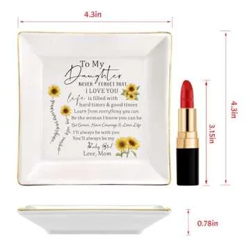 Inspirational Ceramic Trinket Tray for Daughters Gift