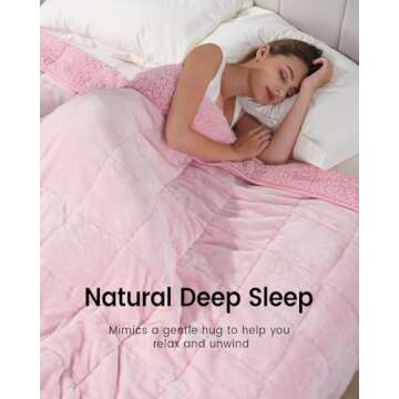 immtree Weighted Blanket for Adult, Sherpa Fleece Dual Sided Soft Flannel Shaggy Cozy Fuzzy Fluffy H...