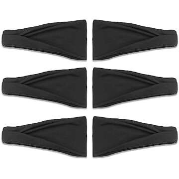 IVARYSS Headbands for Women, Non-Slip, Premium Stretchy Head Bands Hair Accessories,Wear for Yoga, Fashion, Working Out, Travel or Running, 6 Pack, Black