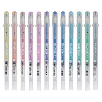 SAKURA Gelly Roll Stardust (Made in Japan) [Limited Edition] Gel Ink Pen Set - Bold Sparkling, Glittering & Assorted Colors 12Pens