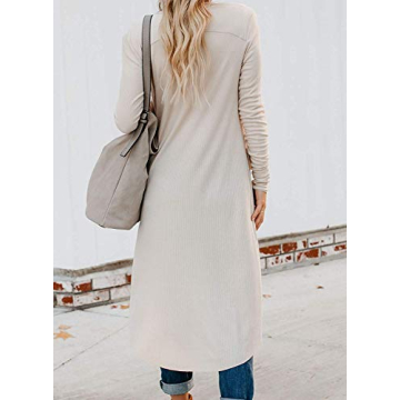 Stylish Naggoo Women Long Button Cardigan with Pockets