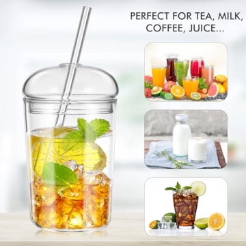 Stylish UPKOCH Glass Coffee Cups Set for Coffee & Smoothies