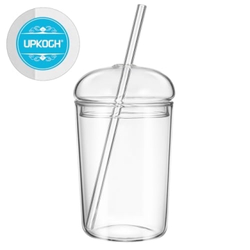 Stylish UPKOCH Glass Coffee Cups Set for Coffee & Smoothies