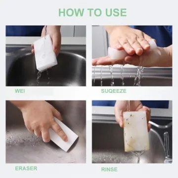 Magic Sponge Eraser 100 Pack | Multi Surface Foam Cleaning Pads