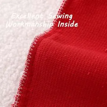 FUTEI Pack of 2 Red Boucle Accent Decorative Throw Pillow Covers,18x18 Inch Soft Solid Textured Cushion Case,Home Decor for Couch Bed Living Room