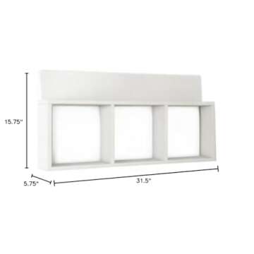 Danya B. Modern 3 Cube Floating Wall Shelf - Easy to Hang