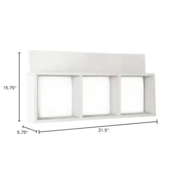 Danya B. Modern 3 Cube Floating Wall Shelf - Easy to Hang