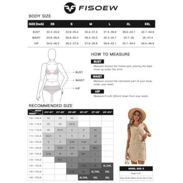 Fisoew Women’s Crochet Swimsuit Cover Ups for Summer Fun