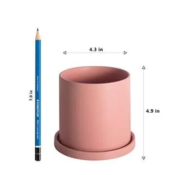 EtooCafe Ceramic Plant Pots with Drain Hole for Home