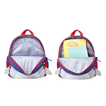 KK CRAFTS Preschool Backpack Toddler Neoprene Animal Schoolbag Lunch backpack for Kids Boys Girls(Grey Shark)