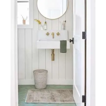 RUGGABLE Sarrah Washable Rug - Perfect Vintage Area Rug for Living Room Bedroom Kitchen - Pet & Child Friendly - Stain & Water Resistant - Hazel 2'x3' (Standard Pad)