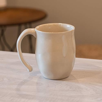 DEMDACO Mom Heart Cream Inspirational 16 ounce Ceramic Stoneware Coffee Mug