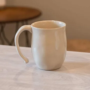 DEMDACO Mom Heart Cream Inspirational 16 ounce Ceramic Stoneware Coffee Mug