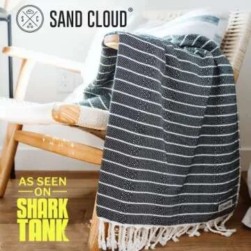 Sand Cloud Turkish Beach Towel - Sand Proof - 100% Certified Organic Turkish Towel - Quick Dry Towel...