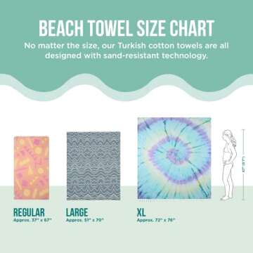 Sand Cloud Turkish Beach Towel - Sand Proof - 100% Certified Organic Turkish Towel - Quick Dry Towel for Beach, Picnic, Blanket or Bath Towel - As Seen on Shark Tank - Gocek (Black)