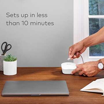 Amazon eero mesh wifi system - Supports internet plans up to 550 Mbps, Coverage up to 4,500 sq. ft., 3-pack