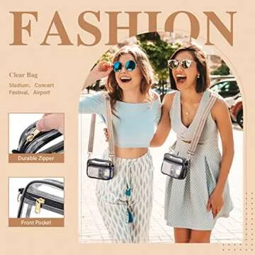 HULISEN Stylish Clear Crossbody Bag for Events