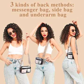 HULISEN Stylish Clear Crossbody Bag for Events
