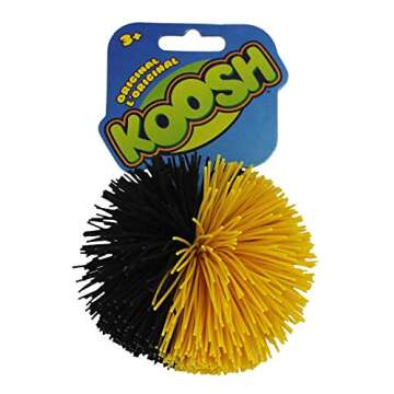 Koosh Ball Soft Active Fun Toy (Black/Yellow)